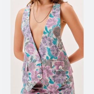 For Love & Lemons Tamara Floral Vest - XS